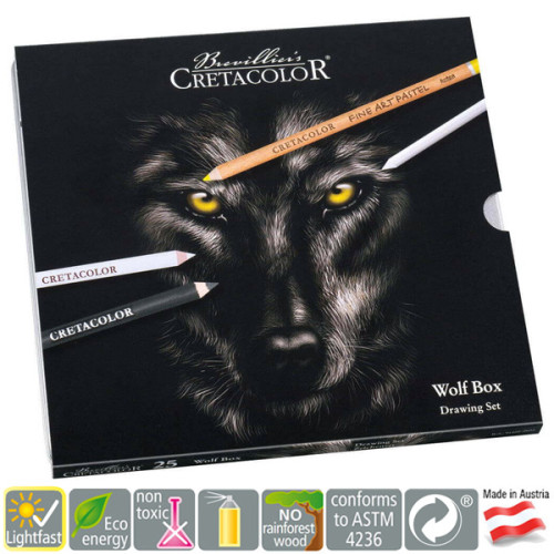 Μολύβια Σετ Wolf Box 25τεμ Cretacolor