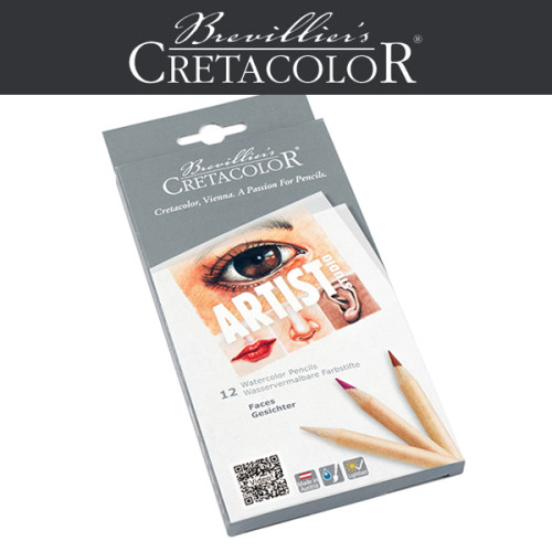 Σετ Μολύβια Ακουαρέλας Artist Studio Faces 12τεμ Cretacolor