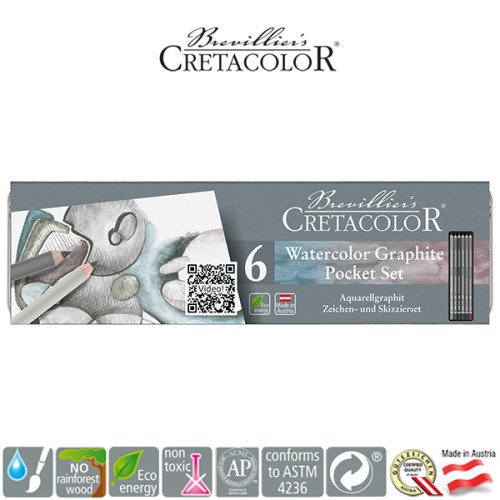 Μολύβια Σετ AquaGraph Pocket Box 6τεμ Cretacolor