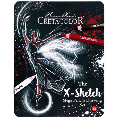 Σετ Μολύβια MEGA COLOR - The X-Sketch 12τεμ Cretacolor