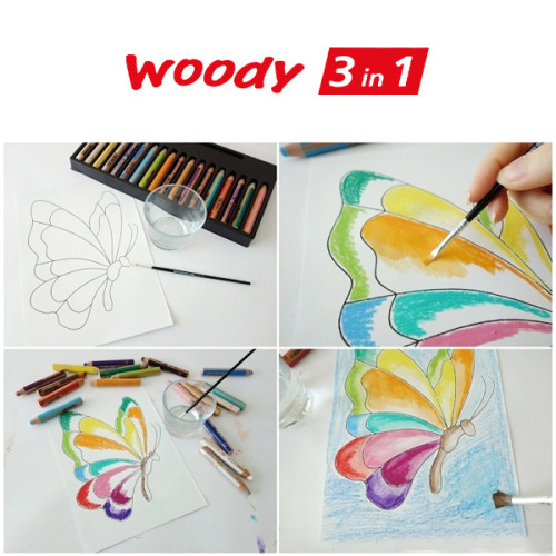 Μολύβια Woody 3 in 1 Stabilo