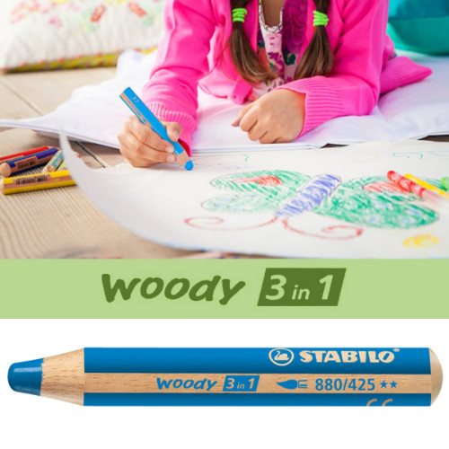 Μολύβια Woody 3 in 1 Stabilo